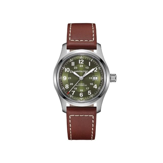 【HAMILTON 漢米爾頓】卡其陸戰自動腕錶 42mm(自動上鍊 中性 皮帶 H70605560)