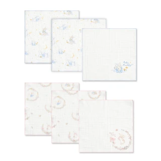 【奇哥】比得兔天絲三層紗布方巾3入 30&times;30cm(紗布巾 方巾 口水巾 餵奶巾 洗臉巾 拍嗝巾)