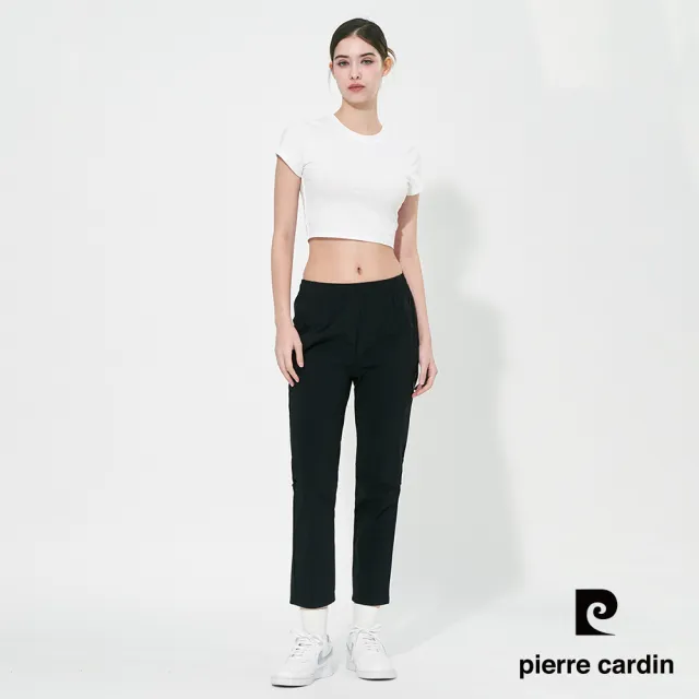【pierre cardin 皮爾卡登】網路獨家 女款 冰絲涼感平口款速乾褲-黑色(8257883-99)