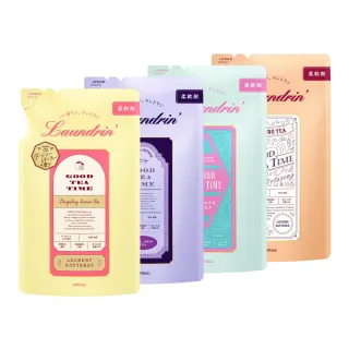 【日本Laundrin朗德林】Good Tea Time柔軟精補充包480ml(4款任選)