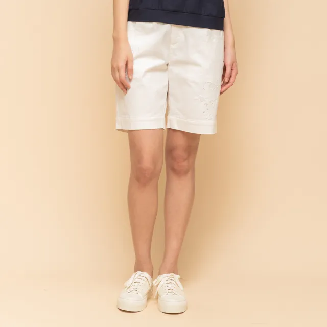 【perng yuh 芃諭名品】*清新愜意 繡飾 棉感 短褲(2025 SS Collection|4A春夏新品上市)