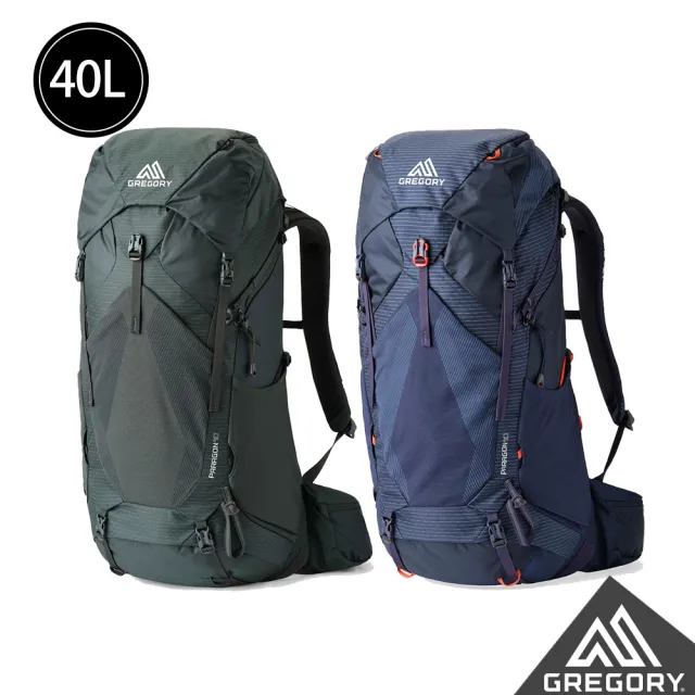【Gregory】40L PARAGON 登山背包 S/M M/L(登山包 多日登山 水袋夾層 透氣 舒適背負 可調是背板)