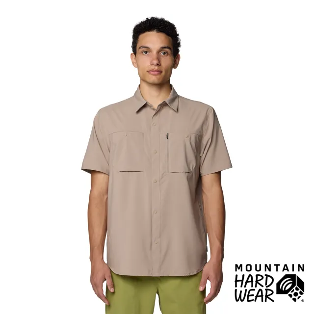 【Mountain Hardwear】Trail Sender Short Sleeve Men 防曬彈性短袖襯衫 亞麻 男款 #2068741