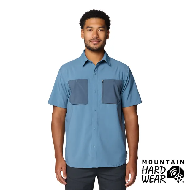 【Mountain Hardwear】Trail Sender Short Sleeve Men 防曬彈性短袖襯衫 深海藍/滿月藍 男款 #2068741