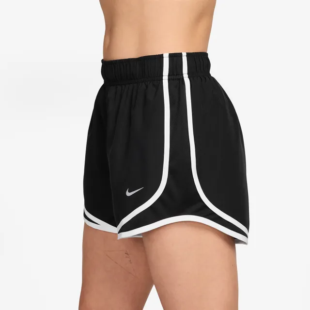 【NIKE 耐吉】短褲 女 運動褲 中腰 慢跑 訓練 AS W NK TEMPO DF MR 3 SHORT 黑白 HM6097-010