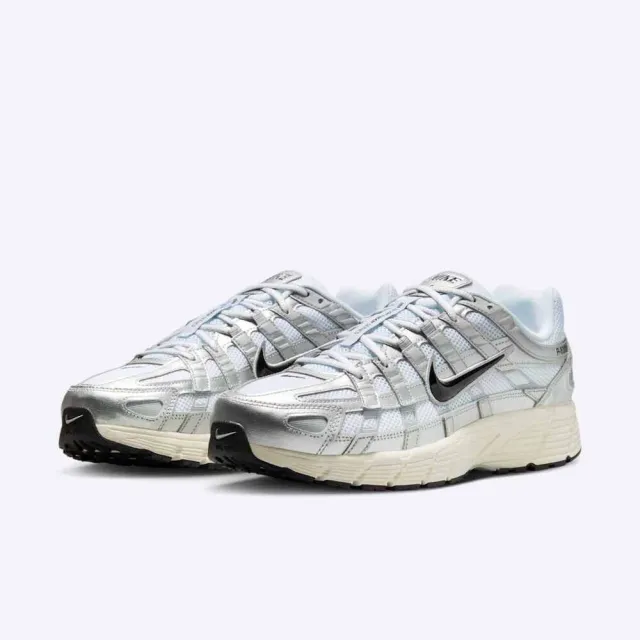 【NIKE 耐吉】P-6000 男 運動休閒鞋 復古鞋 Y2K 緩震 舒適 奶油底 白銀(CD6404-105)