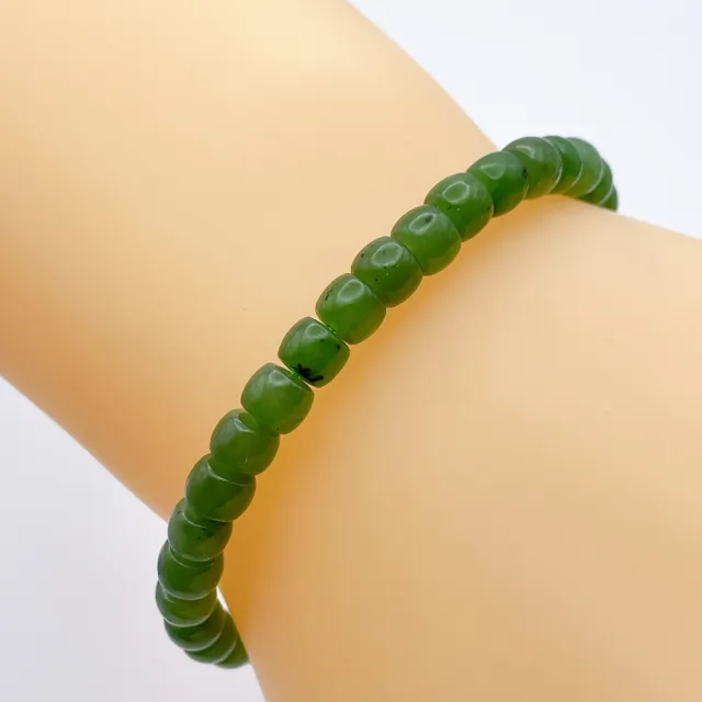 【琪臻珠寶】天然和田玉碧玉算盤珠手串手珠(6mm算盤老型珠_和闐玉_隨機出貨_618狂歡節_限時搶購)
