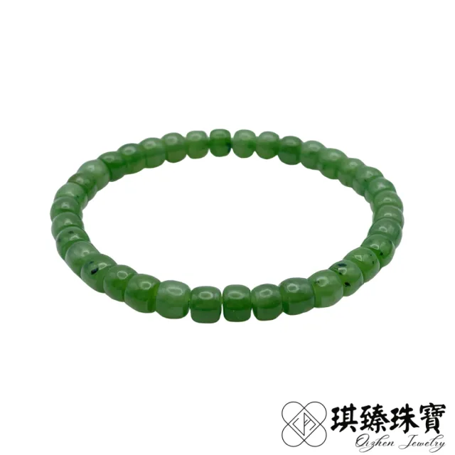 【琪臻珠寶】天然和田玉碧玉算盤珠手串手珠(6mm算盤老型珠_和闐玉_隨機出貨_618狂歡節_限時搶購)