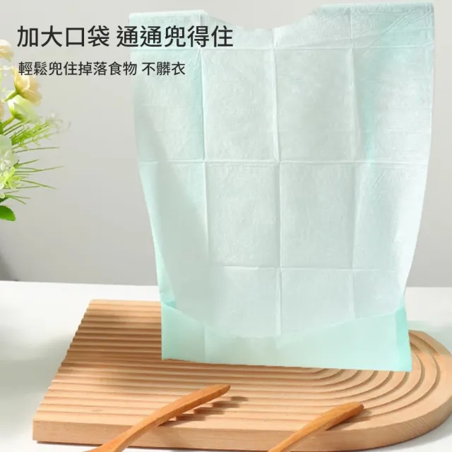 【挪威森林】60入成人拋棄式防水防油圍兜10入/包x6包(老人圍兜 成人飯兜 一次性飯兜 免洗圍兜)