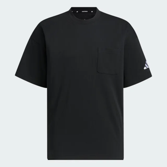 adidas 愛迪達】Pocket Tee 男T恤運動上衣休閒短袖黑亞版(JM2028
