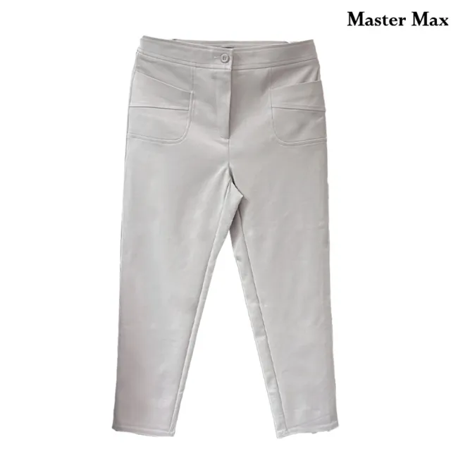 【Master Max】單釦彈性佳大口袋休閒九分褲(8423014)