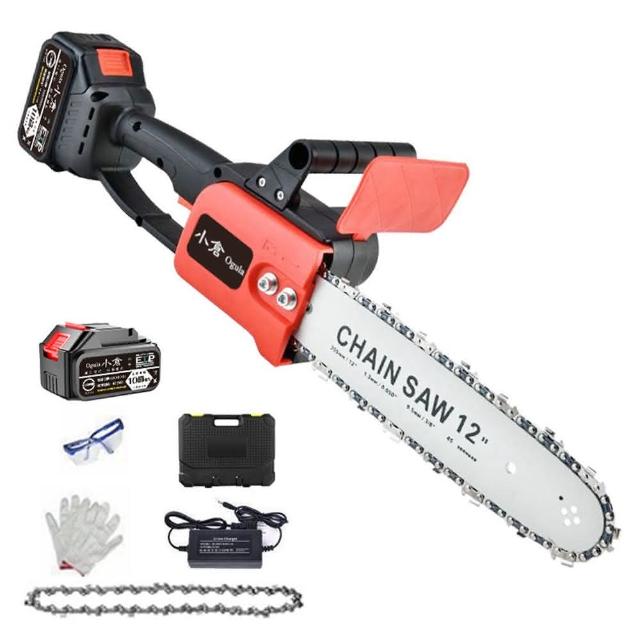  小倉Ogula 12寸鋰電動伐木鋸，採用大容量鋰電池與無刷電機設計，提供持久動力與高效能。具備淬火鏈條與對流散熱孔，確保使用過程安全穩定。輕便易攜，適合居家與戶外使用，是修剪樹木、砍伐木料的理想工具。 