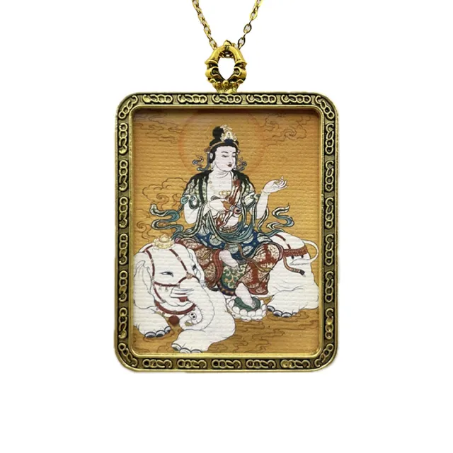 【藏古祥館】普賢菩薩A0070(普賢菩薩 唐卡 平安 吉祥 生肖屬龍 蛇)