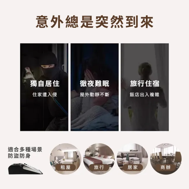 【BRANDY】門縫警報器 門阻防盜報警器 門檔警報器 防小偷 阻門器 3-DA99(卡門器 防盜神器 頂門器)