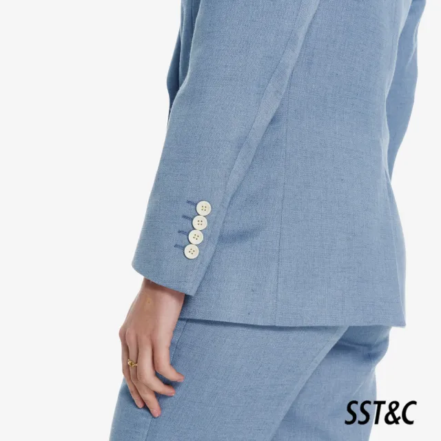 【SST&C】女裝 可機洗_天藍色寬鬆版西裝外套01012502003(換季65折)