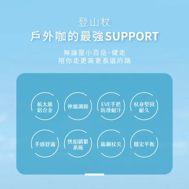 【KINYO】航太鋁合金伸縮式登山杖(休閒健行/收納/好攜帶/戶外休閒 TP-7010)