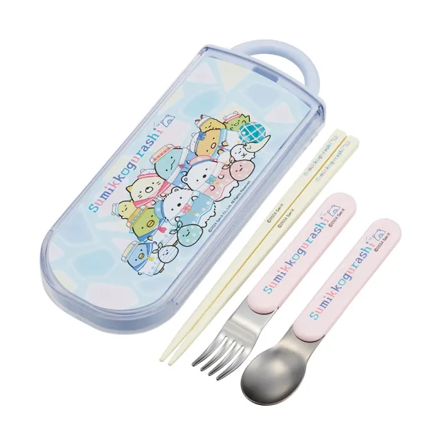 【百科良品】日本製 角落生物 唐老鴨  湯姆貓和傑利鼠 環保筷子+湯匙+叉子三件餐具組-任選款(日本境內版)