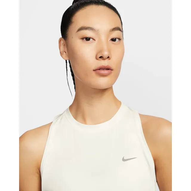 【NIKE 耐吉】背心上衣 運動背心 Dri-FIT 女款 AS W NK SWIFT DF TANK TOP 米白色(HQ0621133)