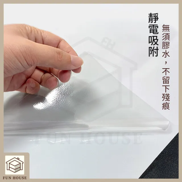 【FUN HOUSE】無膠靜電玻璃貼-4入組(窗戶玻璃貼 靜電貼 防窺玻璃貼 靜電玻璃貼 霧面玻璃貼 玻璃靜電貼)