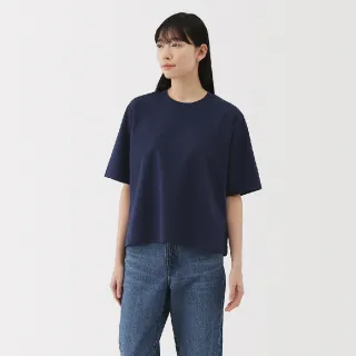 【MUJI 無印良品】女涼感圓領寬版短袖T恤(共6色)