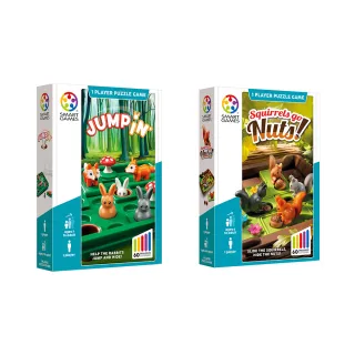 【Smart Games】森林童樂會暢銷情境遊戲組：推推松鼠+跳跳小兔