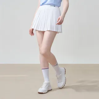 【ELLE ACTIVE】女款 簡約休閒百褶短裙/褲裙-白色(EA25S2W2104#90)