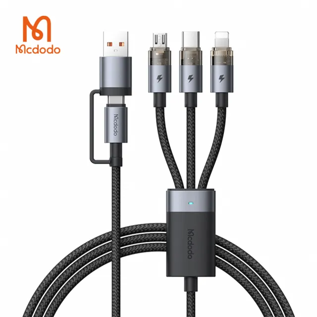 【Mcdodo】100W 二分三 Type-C/USB to Type-C/Lightning/MicroUSB 120cm快充充電線(CA-726/麥多多)