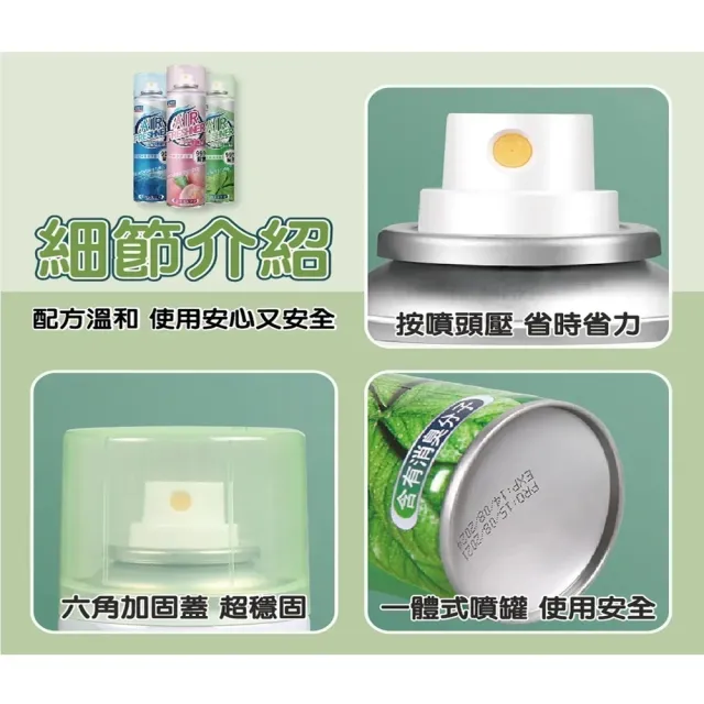 【團購好物】空氣清新劑6入組(除臭 去味 香氛 空氣清淨 噴霧 芳香噴霧 芳香劑 除臭劑)