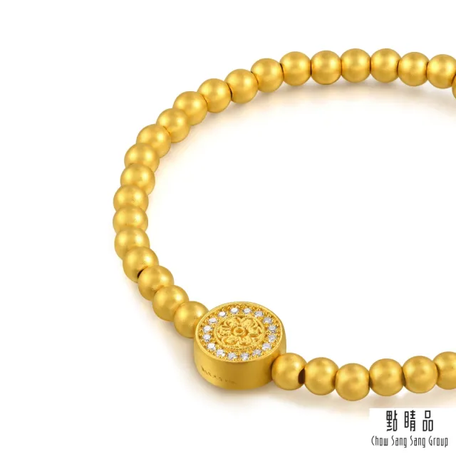 【點睛品】佛韻蓮心 黃金鑽石手鍊