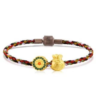 【點睛品】Charme 長壽多福 黃金串珠組