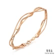 【點睛品】18K 優雅編織 18K玫瑰金手環