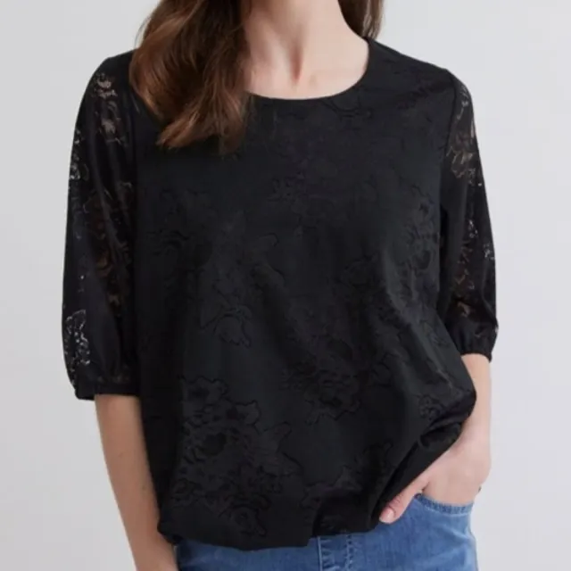 【SuperWands】經典優雅蕾絲精細綿上衣組