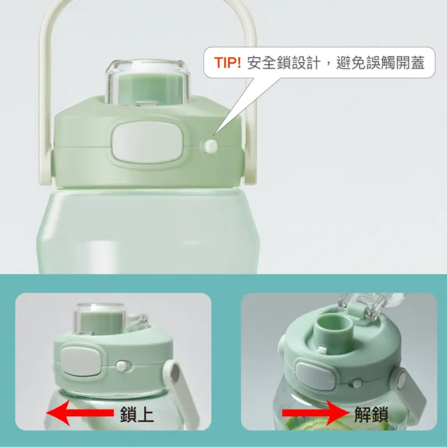 【LocknLock 樂扣樂扣】超值二入組 官方直營 Tritan手提彈蓋流線水壺1000ml(三色任選/Tritan水壺/運動水壺)