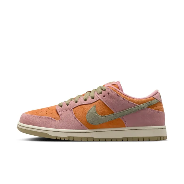【NIKE 耐吉】運動鞋 滑板鞋 男鞋 NIKE SB DUNK LOW PRO 粉紅 橘 綠 低筒 復古(HJ4135600)