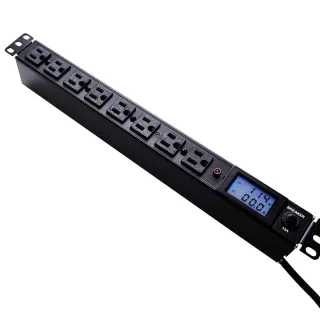 【Castle 蓋世特】官方總代理 8插 機櫃專用無附插頭 鋁合金防突波電源分配插座 延長線 電源線-30A-1.8M(黑)