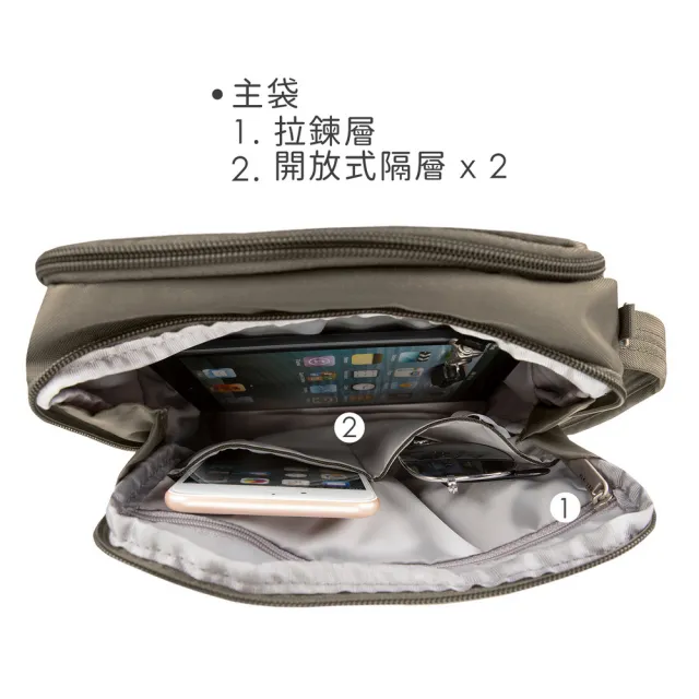 【Travelon】美國 Classic 3層防盜斜背包 棕 / 側背包 斜背包 防搶包 防盜包 出國 送禮 男 女