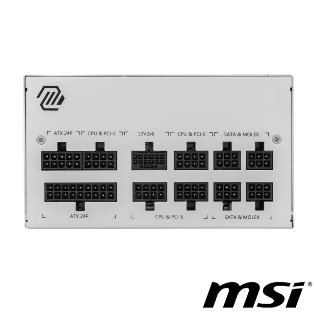 【MSI 微星】MAG A850GL PCIE5 WHITE 80PLUS 850W 金牌 電源供應器