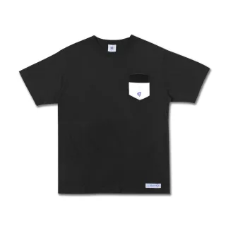 【富邦悍將】本壘口袋魔鬼氈短TEE(黑_S_3XL)