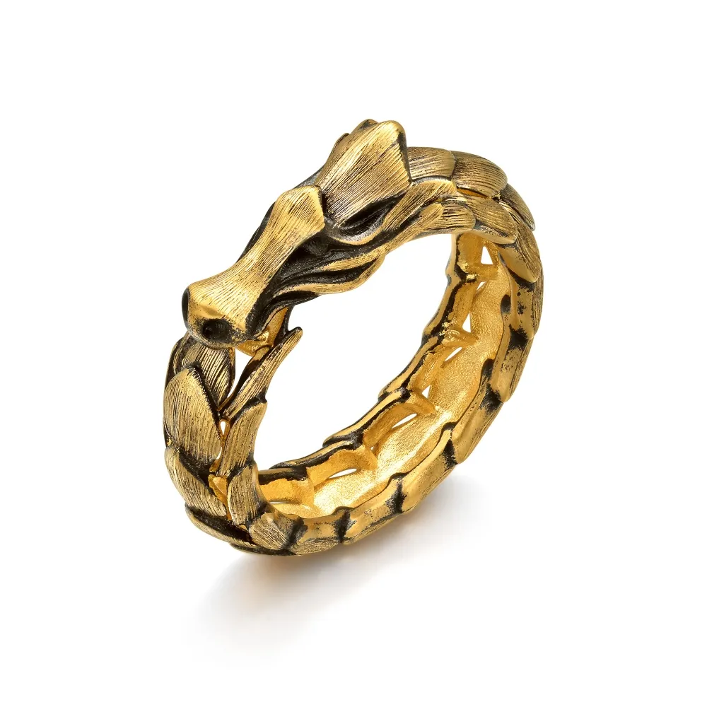 【點睛品】霸氣神龍 黃金戒指_計價黃金(港圍17號)