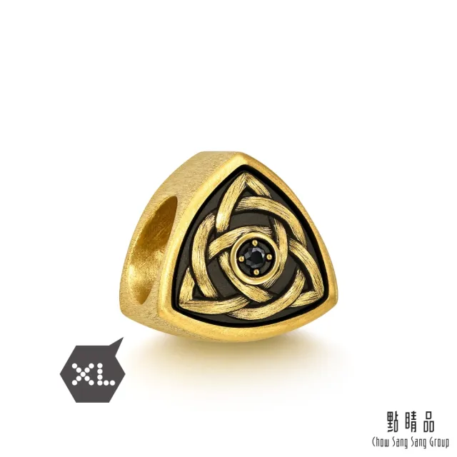 【點睛品】Charme XL 雋勇力量 黃金黑鑽石串珠