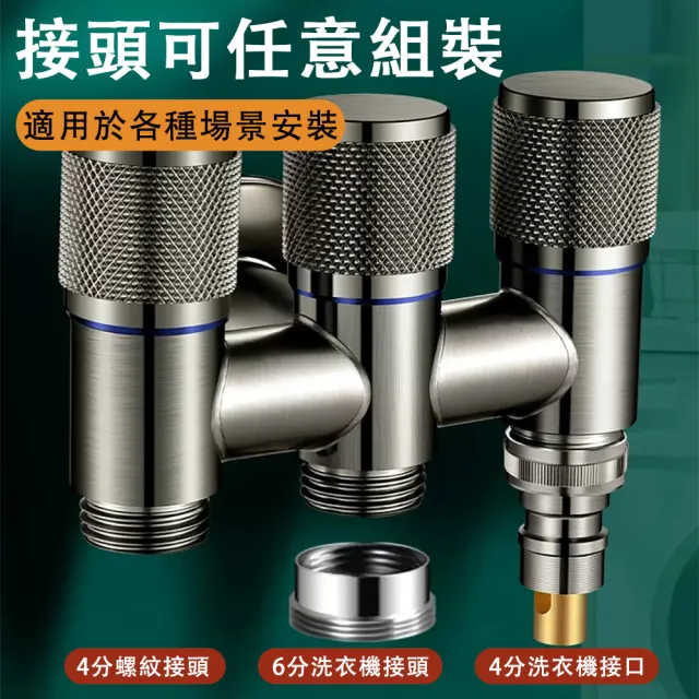 【HUIJIAYIGOU 惠家易購】全銅角閥 水龍頭分水器 分流器 大流量三出 一進三出角閥 獨立控制 黃銅陶瓷閥芯