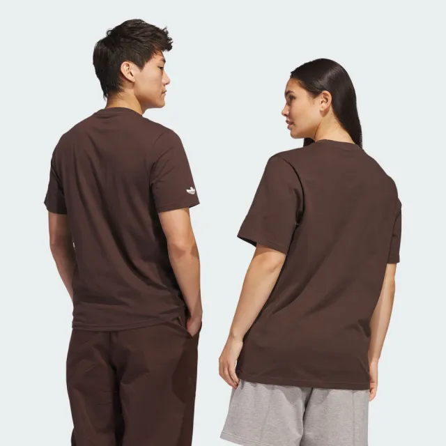 【adidas 愛迪達】短袖上衣 男 女 中性 三葉草 亞規 SHMOO G TEE 3 咖 JC7651