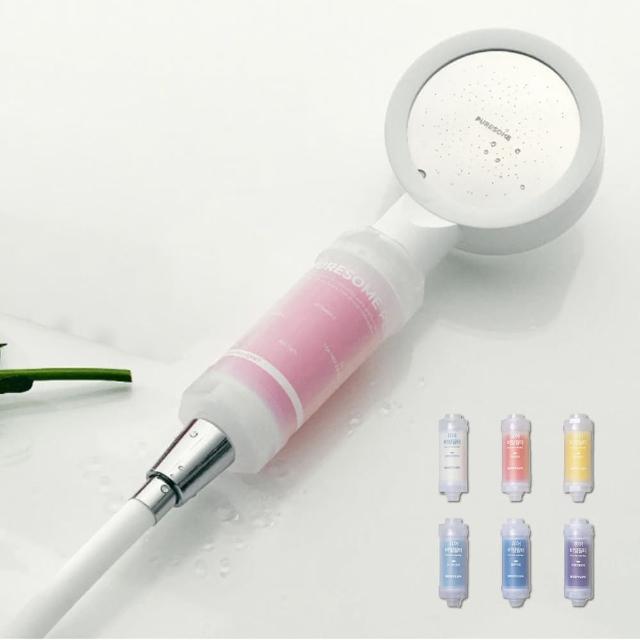 【BODYLUV | 花灑香氛奢享組 】純淨花灑頭+純淨花灑濾芯1入+香氛濾芯3入(半年份組合)