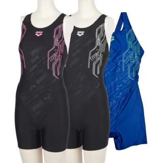 【arena】女士五分連體泳衣 訓練款 50週年紀念款 高彈速乾 遮肚顯瘦泳裝 限量 春夏新款(TSF3511W)