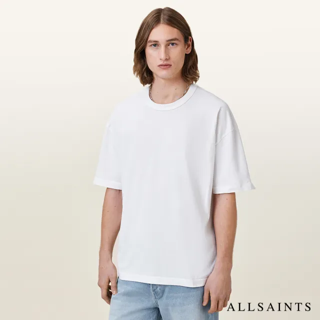 【ALLSAINTS】SONNY 純棉寬鬆短袖T恤-白 M007JC(常規版型)