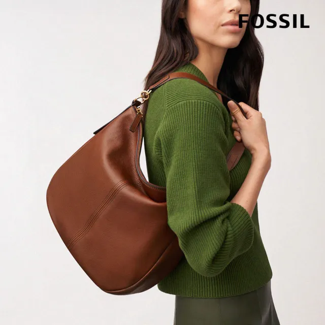 【FOSSIL】Jolie 真皮新月Hobo斜背包 大款 (多色可選)