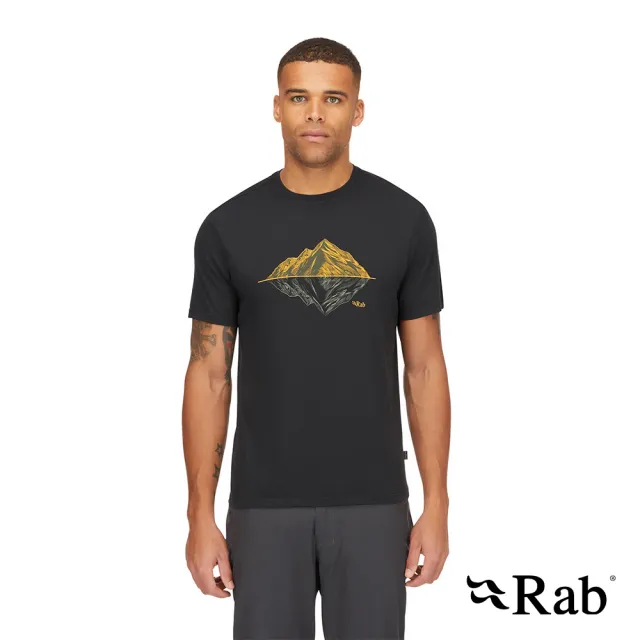 【RAB】Crimp Reflection Tee 短袖山脈倒影快乾T恤 男款 鯨魚灰 #QBL72