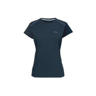 【RAB】Force Tee Wmns 圓領短袖透氣排汗衣 女款 暴風藍 #QBL06
