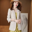 【米蘭精品】現貨秒發 西裝外套休閒西服(春秋純色一粒扣修身女外套3色74co37)