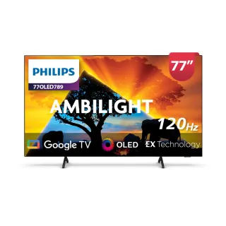 【Philips 飛利浦】77型4K 120Hz OLED Google TV AirPlay2 智慧聯網顯示器(77OLED789) 